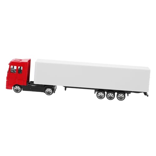 OFFIGAM Container LKW Modell mit Trägheitsantrieb Rotes Spielzeugauto für Jungen Vielseitig Einsetzbar für Mikro Sandkästen und Puppenhäuser und Realistisch Gestaltet von OFFIGAM