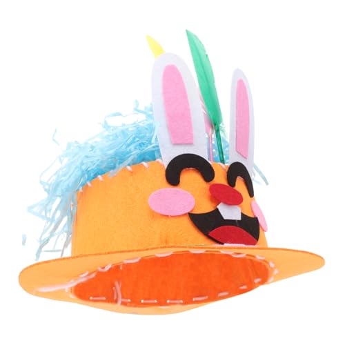 OFFIGAM Diy Ostern Bonnet Hut Bastelmaterial für Weiches Sicheres und Bequemes Non Woven Niedliche Aufkleberzubehör für Kreative Bastelprojekte für Ostern Feiern und Partys von OFFIGAM