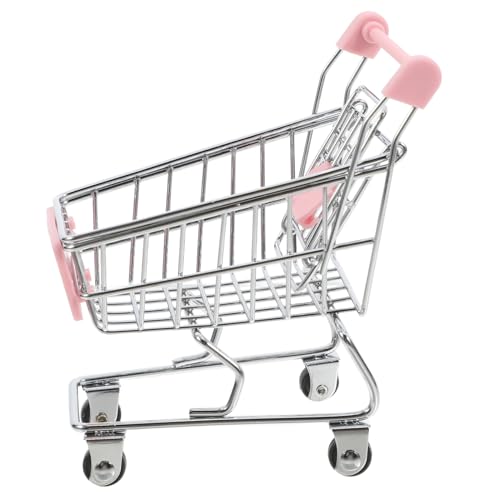 OFFIGAM Einkaufswagen für Kleiner Supermarktwagen Dekoration Mini Handwagen Modell Kompaktes Design Vielseitig Einsetzbar für Minihäuser von OFFIGAM