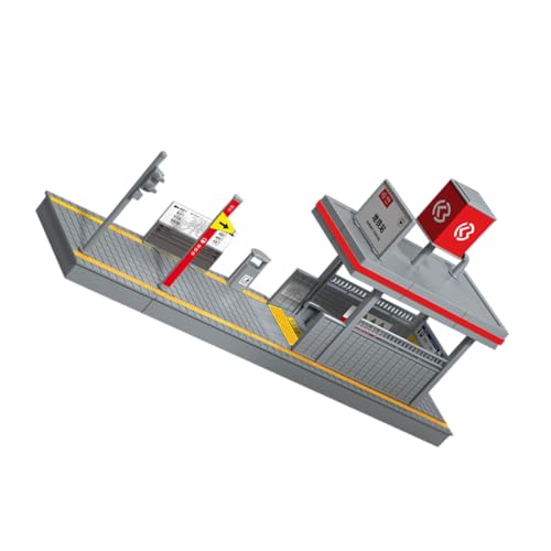 OFFIGAM Eisenbahnspielzeugzubehör U-Bahn-plattformmodell Spielplattformmodell U-Bahn-plattform Für Bahnhof U -Bahn Straßenbahn Tunnel Plattformspielzeug Für Spiele Zug Plastik Grey von OFFIGAM