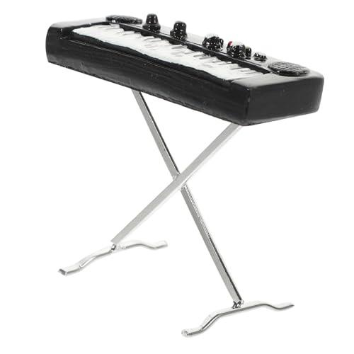 OFFIGAM Elektronische Orgelminiatur Mikrolandschaftsornament Miniatur Musikinstrumente Dekoration Elektronisches Mini-orgelmodell Miniatur-Musikinstrument Mini-musikinstrumente Legierung von OFFIGAM