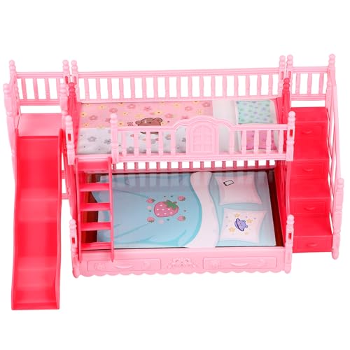 OFFIGAM Etagenbett für Puppen Mini Puppenhausbett Bausätze Plüsch Puppenbett Puppen etagenbett puppenhaus Einrichtung Puppenhausmöbel Requisiten Puppenhaus-Etagenbett- Abs Rosa OFFIGAM Etagenbett für Puppen Mini Puppenhausbett Bausätze Plüsch Puppenbett Puppen etagenbett puppenhaus Einrichtung Puppenhausmöbel Requisiten Puppenhaus-Etagenbett- Abs Rosa von OFFIGAM