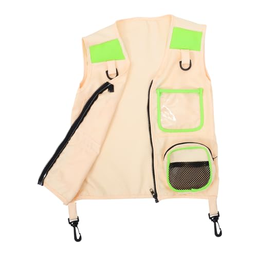 OFFIGAM Explorer Weste Outdoor Kostüm mit Taschen Strap Robustes Baumwollmaterial Bequeme Rollenspielweste für und Bühnenauftritte in Grün von OFFIGAM