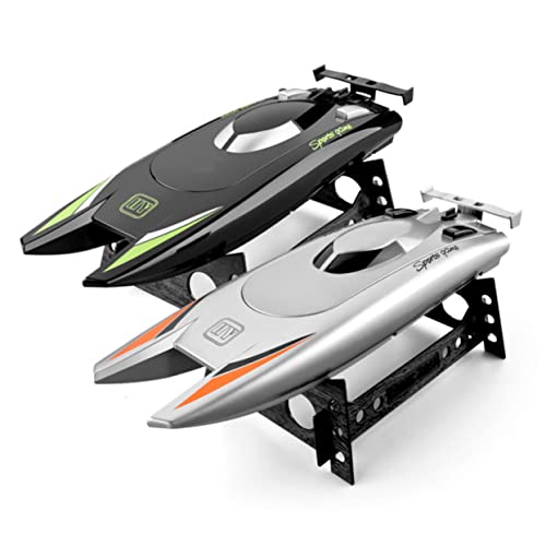 OFFIGAM Fernbedienbares Hochgeschwindigkeitsboot Set Rc Boot aus Hochwertigem für Erwachsene für Pools Badewannen und Kleine Gewässer Schwarz von OFFIGAM