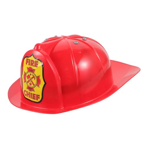 OFFIGAM Feuerwehrmann Kinderhelm aus Kunststoff Robuster und Bequemer Feuerwehrhut für Cosplay Halloween und Kostümpartys Leicht und Angenehm zu Tragen von OFFIGAM