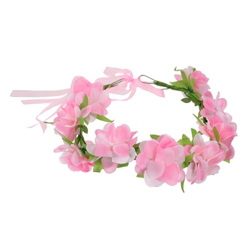 OFFIGAM Floraler Stoff blumenkranz Haarschmuck Realistisch Wirkend Leichtes Kopfband für Strandurlaub Party und Fotografie Künstlicher Blumenschmuck für Damen von OFFIGAM