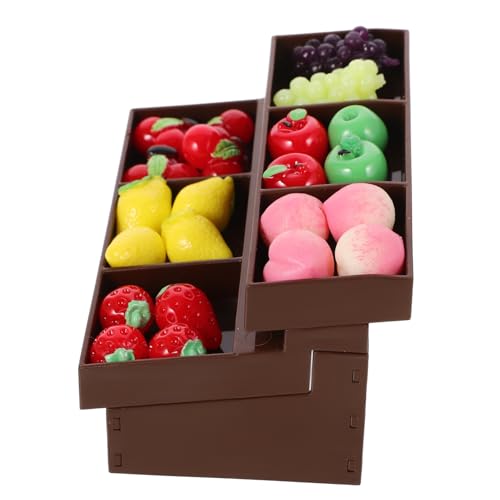 OFFIGAM Gemüseregale Bausatz Lebensmittelspielzeug Film Puppenhaus Miniatur Puppenmöbel Mini-Verzierung Mini Steht für Display Mini Möbelmodelle Filigrane Mini-Möbel Plastik Coffee von OFFIGAM