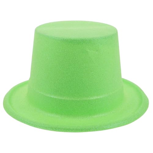 OFFIGAM Glitzerhut St Patricks Day Zylinder St Patrick'S Hut Deko Mütze Mini Zylinder St Patrick'S Day Kostüm St Patrick'S Day Hut Acryl Grün von OFFIGAM