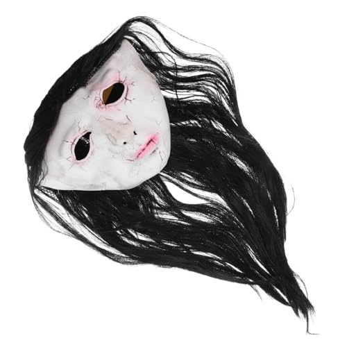 OFFIGAM Gruselige Weibliche Geistermaske, Halloween, Vollgesichts-kopfbedeckung, Maskenball-kostümzubehör, Kopfbedeckung Für Horror-mottopartys, Spukhäuser Und Cosplay-events von OFFIGAM