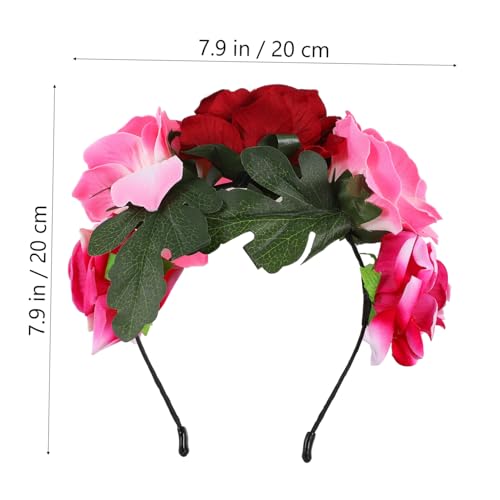 OFFIGAM Halloween Blumenkranz Haarreif mit Realistischer Rosenblüte Elastisches Headband für Damen Eleganter Haarschmuck für Party Cosplay und Festliche Anlässe OFFIGAM Halloween Blumenkranz Haarreif mit Realistischer Rosenblüte Elastisches Headband für Damen Eleganter Haarschmuck für Party Cosplay und Festliche Anlässe von OFFIGAM