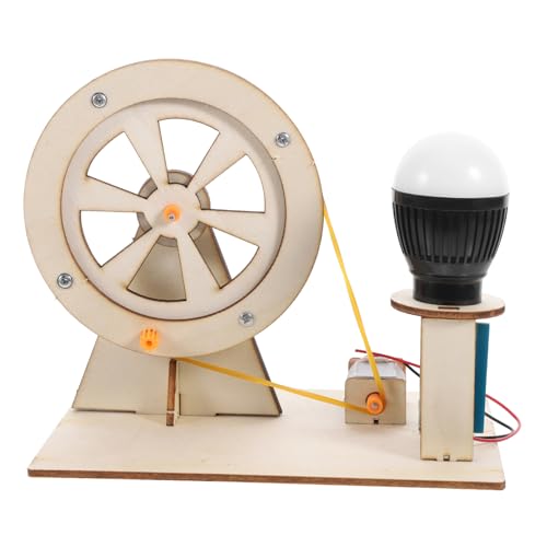 OFFIGAM Handkurbel Stromgenerator für DIY Wissenschaftsset zur Stromerzeugung Kreatives Lernspielzeug für Experimente Holzmaterial Lehrreiches für Junge Mädchen und Schüler von OFFIGAM