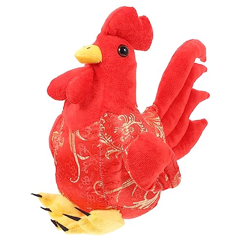 OFFIGAM Hochzeit Ornament Huhn Dekoration für Hochzeitsfeiern Rotes Stofftier für Valentinstag und Kreative Hochzeitsdekoration von OFFIGAM