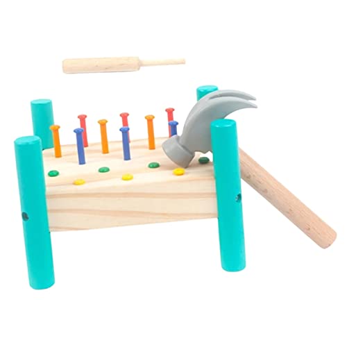 OFFIGAM Holzspielzeug Nagelbrett für Buntes Klopfendes Lernspielzeug Feinmotorik und Visuellem Lernen Farben Verarbeitet von OFFIGAM