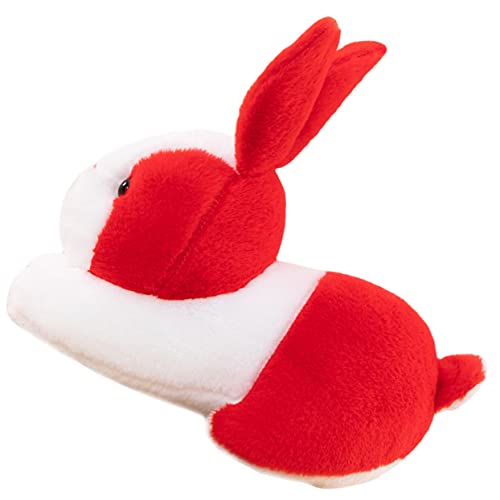 OFFIGAM Jahr Der Hasenpuppe Hasenpuppe Neujahrsdekoration Ausgestopftes Hasenspielzeug Kaninchen Stofftier Kaninchen-Maskottchen-Puppe Dekoratives Stofftier Kristallsamt von OFFIGAM