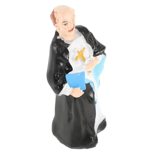 OFFIGAM Jesus-sandtischmodell Wohnkultur Desktop - Heimstatuendekoration Sandtisch-Priester-Modell Miniatur-priesterstatue Mini-Priester-Modell Priester- Für Sandtisch Harz von OFFIGAM