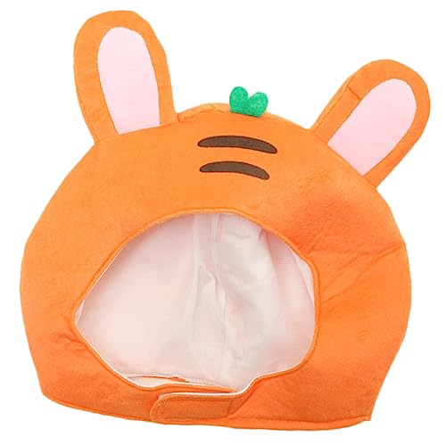OFFIGAM Karotte Kopfbedeckung schlaffe Hasenohren ausgestopft Hut mit Hasenohren Hasenmützen Wille kindermütze kappe Cosplay-Hase Mütze mit Hasenohren für Erwachsene Plüsch Orange von OFFIGAM