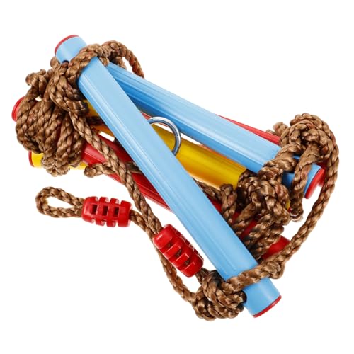 OFFIGAM Kletterleiter Mit Weichem Seil, Verstellbare Strickleiter, Kinder-seilleiter Für Den Außenbereich von OFFIGAM