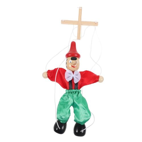 OFFIGAM Marionette Holzspielzeug für Interaktive Puppen mit Buntem Design Handgefertigte Marionetten aus Natürlichem Holz Fördert Kreativität und Fingerfertigkeit Geeignet Zufällige Farbe von OFFIGAM