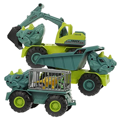 OFFIGAM Mini Dinosaurier Baufahrzeug Set Farben Wiederverwendbares Kunststoffspielzeug für Kindergeburtstag Kreative Geschenkidee für Jungen und Mädchen von OFFIGAM