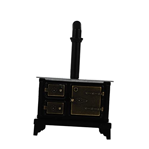 OFFIGAM Mini-Eisenofen gehrungswinkel filges swor Dollhouse Furniture puppenstubenmöbel Mini-Kochbank Miniaturmöbelmodell Kinderspielzeug Simulation von Miniaturmöbeln Mini-Kochherd Black von OFFIGAM