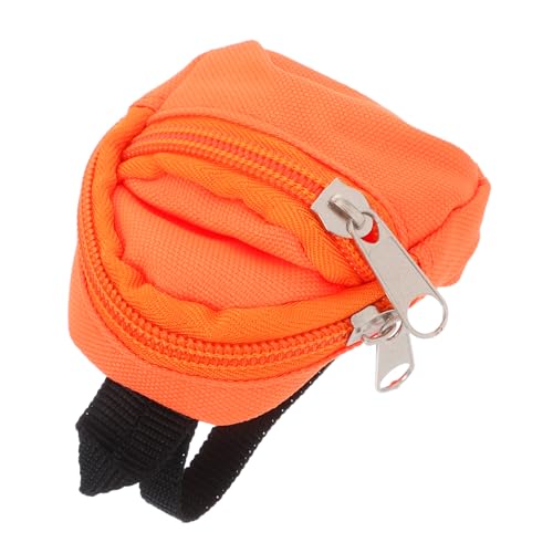 OFFIGAM Mini Puppenrucksack Dekorativer Rucksack für Puppen Orangetönig als Fotorequisite und Miniatur Dekoration für Puppenhäuser und Kinderzimmer von OFFIGAM