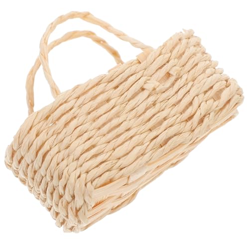 OFFIGAM Mini Rattankorb Windelspielzeug Aufbewahrungsboxen Puppenhaus Obstschale Faltbarer Gewebter Aufbewahrungskorb Kleiner Behälter Spielzeugkorb Wäschekorb von OFFIGAM