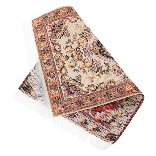 OFFIGAM Mini Teppich Puppenmöbel Teppich Bodenteppich Teppiche Boho Teppich Outdoor Teppich Wohnaccessoires Boho Truthahn Blumenteppich Dekoration Miniatur Outdoor Werkzeuge von OFFIGAM