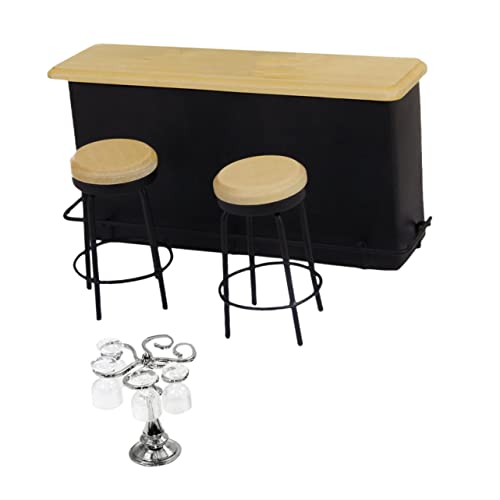 OFFIGAM Miniatur Puppenhaus Bar Set mit Zubehör Realistische Miniatur Lebensmittelspielzeuge für Kreative Spielwelten Bar Stühlen und Gläsern für DIY Puppenhausgestaltung OFFIGAM Miniatur Puppenhaus Bar Set mit Zubehör Realistische Miniatur Lebensmittelspielzeuge für Kreative Spielwelten Bar Stühlen und Gläsern für DIY Puppenhausgestaltung von OFFIGAM