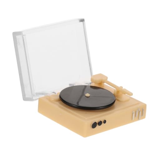 OFFIGAM Miniatur Schallplatten Spieler für Puppenhaus Retro Modell für Wohn und Bar Dekoration DIY Mini Haus Zubehör Verarbeitung Sicheres Material OFFIGAM Miniatur Schallplatten Spieler für Puppenhaus Retro Modell für Wohn und Bar Dekoration DIY Mini Haus Zubehör Verarbeitung Sicheres Material von OFFIGAM