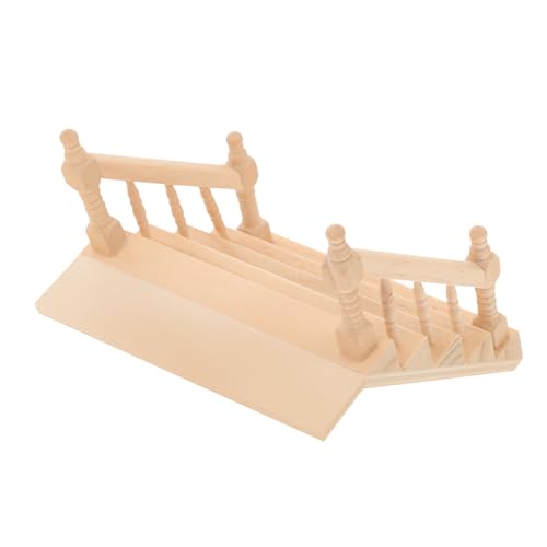 OFFIGAM Miniatur Treppe für Puppenhaus Unlackierte Holztreppe mit Handlauf für Mini Haus Dekoration und Kreative Szenen für Wohnzimmer Schlafzimmer und Esszimmer OFFIGAM Miniatur Treppe für Puppenhaus Unlackierte Holztreppe mit Handlauf für Mini Haus Dekoration und Kreative Szenen für Wohnzimmer Schlafzimmer und Esszimmer von OFFIGAM