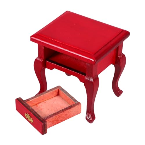 OFFIGAM Nachttisch Nachttische Miniatur Schlafzimmermöbel Miniatur Beistelltisch Puppenhaus Beistelltisch Miniatur Wohnmöbel Miniatur Szene Beistelltisch Kleine Möbel Holz Rot OFFIGAM Nachttisch Nachttische Miniatur Schlafzimmermöbel Miniatur Beistelltisch Puppenhaus Beistelltisch Miniatur Wohnmöbel Miniatur Szene Beistelltisch Kleine Möbel Holz Rot von OFFIGAM