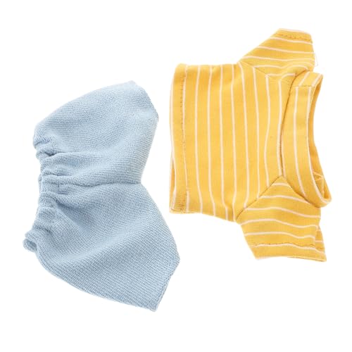 OFFIGAM Niedliches Bärenpuppen Outfit mit Shirt und Hose Bärenkleidung für Austauschbare Kleidung für Bärenpuppen Dekorative Kleidung für Bären von OFFIGAM