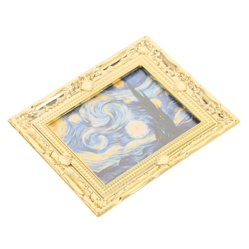 OFFIGAM Miniatur Ölgemälde Mit Elegantem Rahmen Für Puppenhausdekoration Realistische Kunstwerke Für Miniaturwelten Und Kreative Bastelprojekte von OFFIGAM