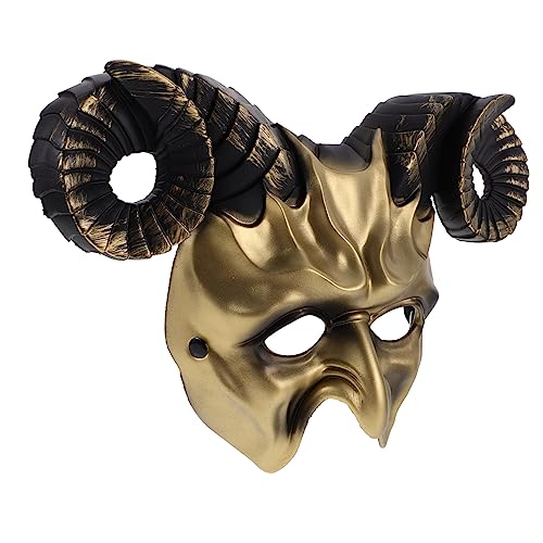 OFFIGAM Ochsenhorn Maske Für Maskerade Und Karneval Goldene Kostüm Maske Für Halloween Und Cosplay Kostümzubehör Für Partys Und Mottopartys von OFFIGAM