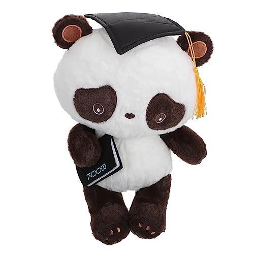 OFFIGAM Panda Puppe Puppen Bär Ausgestopfter Hummer Abschlusspuppe Plüschtiere Tier Panda Absolvent Kindergeschenke Schwarze Babypuppe Ornament Pandas von OFFIGAM