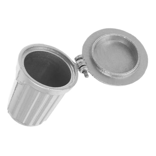 OFFIGAM Blumen-mini-mülleimer 112 Miniatur-puppenhaus-mülleimer Metall-mülleimerdeckel Kleiner Spielzeug-abfallkorb Aluminium-mülleimer Für Puppenhaus-spielset von OFFIGAM