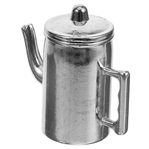 OFFIGAM Puppenhausmöbel Miniatur Kaffeemaschinen Mini-Küchengerät small Kitchen appliances bastelzeug Küchenzubehör vortäuschen Mini-Foto-Requisite Metall Silver von OFFIGAM