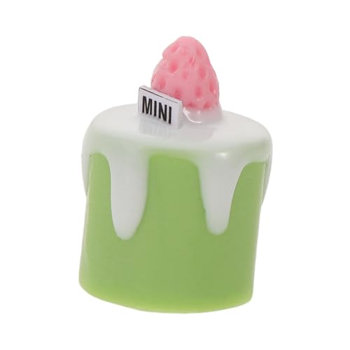 OFFIGAM Realistisches Mini Kuchenmodell Matcha Miniatur Dessert Deko für Puppenhaus Bäckerei Leichtes Kunstobjekt für Fotografie DIY Bastler Kompaktes Puppenstuben Zubehör von OFFIGAM