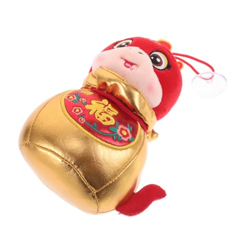 OFFIGAM Schlangenpuppe Schlange Kuscheltier Jahr des Schlangenplüschs chinesische Tierkreiszeichen Schlange Plüsch Chinesisches Neujahrsschlangenplüschtier Daunen Baumwolle von OFFIGAM