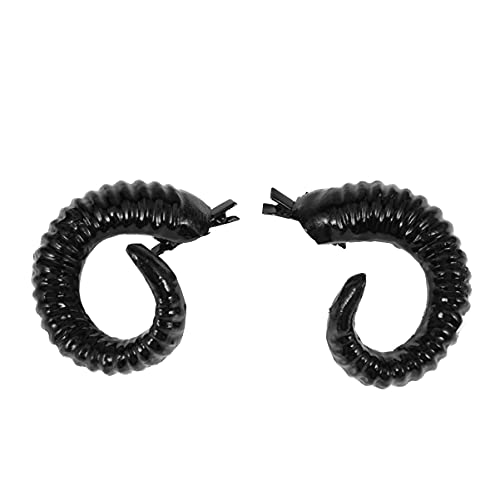 OFFIGAM Schwarze Schafhorn Haarspange Künstliche Hörner für Halloween Cosplay Einzigartiges Stirnband für Kostümpartys für Erwachsene und Leicht und Langlebig Perfektes von OFFIGAM