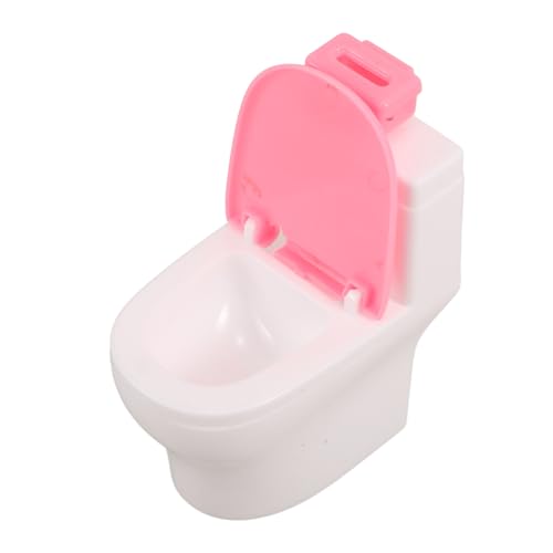 OFFIGAM Simulierte Puppentoilette für Badezimmerzubehör mit Papierhalter für Puppenhausmöbel Fördert Kreatives Rollenspiel und Sicheres von OFFIGAM