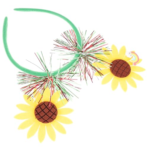 OFFIGAM Sonnenblumen Haarreif Für Damen Und Dekoratives Stirnband Mit Eleganten Blumen-elementen Für Karneval Hochzeiten Partys Und Fotoshootings von OFFIGAM