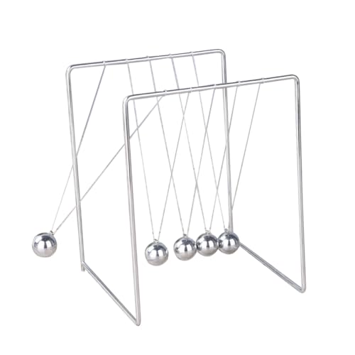 OFFIGAM Square Edelstahl Newton Kugel Kinetisches Schreibtischspielzeug für Büro und Zuhause Balance bälle zur Energie Bewegungsdemonstration Dekoratives Desktop Ornament S von OFFIGAM