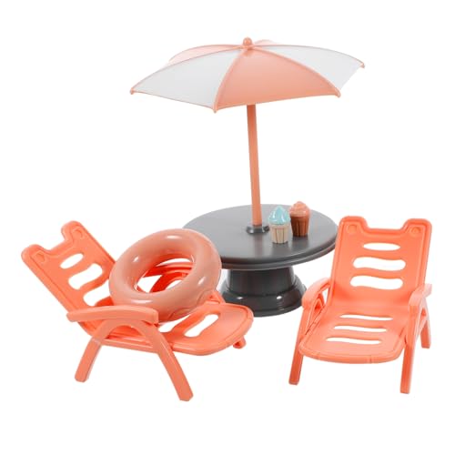 OFFIGAM Miniatur-strandkorbspielzeug Für Kinder Realistisches Puppenhaus-zubehörset Abs-material Lebensechtes Design Für Die Dekoration Von Mini-zimmern von OFFIGAM