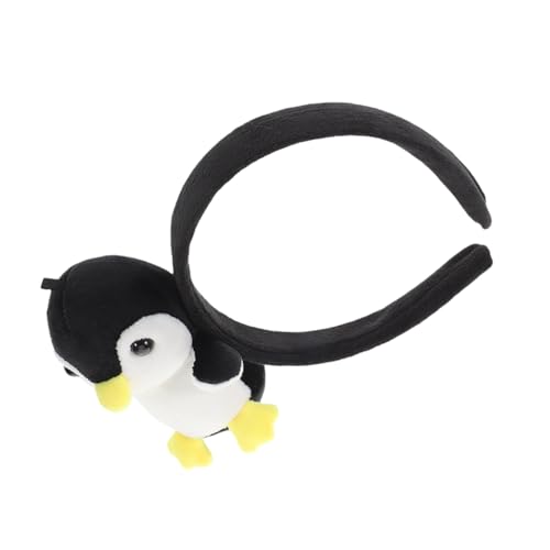 OFFIGAM Süßes Pinguin Haarband aus Plüsch Lustiges Tier Stirnband für Halloween Partys Make Up und Gesichtspflege Vielseitige Kopfbedeckung für Erwachsene von OFFIGAM