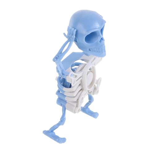OFFIGAM Tanzendes Skelett Swingendes Skelett Aufziehspielzeug für Schreibtischdekoration Kompakte Halloween Deko Nachtlichtblau für Zuhause und von OFFIGAM