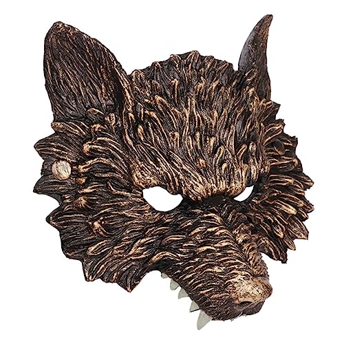 OFFIGAM Wolfsmaske Halloween Maske für Erwachsene Realistische Tiermaske für Kostümpartys Cosplay und Maskenbälle Leicht und Komfortabel für Lange Tragezeiten von OFFIGAM