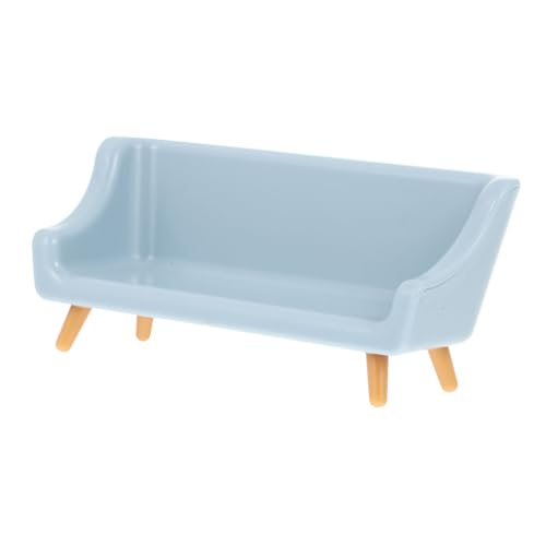 OFFIGAM Zubehör Für Puppenhäuser Miniaturmöbelmodell Mini-hausbedarf Mini-Sofa-Dekoration Mini-Sofa-Modell Entzückendes Mini-Sofa Mini-Simulation Sofamodell Mini- - Blue Plastik von OFFIGAM
