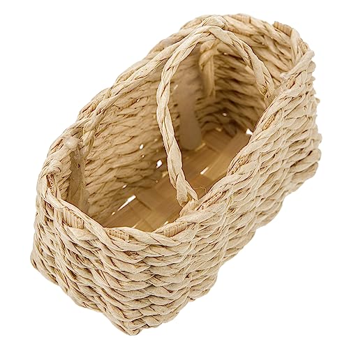 OFFIGAM puppenhaus einkaufskorb Miniatur Lagerung klein Körbe Organisation Mini-Hausdekoration Mini geflochtener Korb Puppenhauszubehör Mini-Hauskorb Puppenhaus-Aufbewahrungskorb Rattan von OFFIGAM
