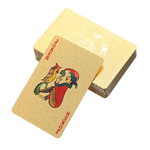 OFFIGAM Goldene wasserdichte Pokerkarten Für Partys Langlebige Spielkarten Für Erwachsene Für Texas Hold Und Kartenspiele Tierkreiszeichen-Design OFFIGAM Goldene wasserdichte Pokerkarten Für Partys Langlebige Spielkarten Für Erwachsene Für Texas Hold Und Kartenspiele Tierkreiszeichen-Design von OFFIGAM